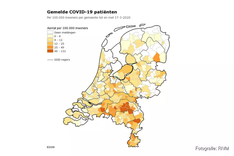 RIVM: 1705 besmettingen, 43 personen overleden