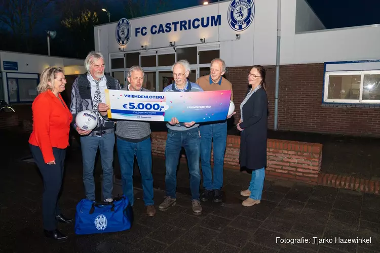 VriendenLoterij steunt FC Castricum met 5.000 euro