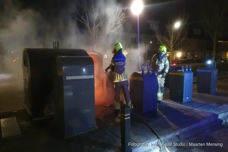 Container in brand in Limmen