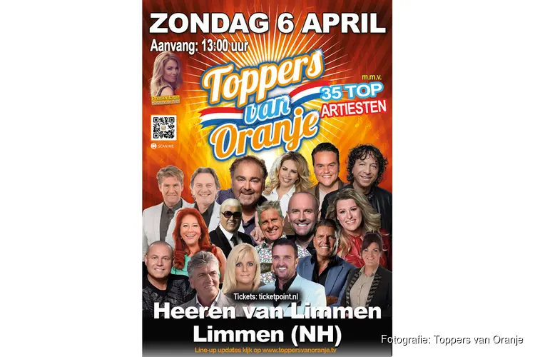 Groot muzikaal feest in Limmen: Toppers van Oranje komt naar De Heeren van Limmen!