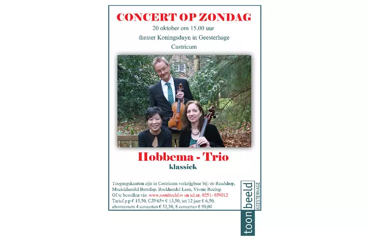 Trio theater Koningsduyn in Geesterhage Castricum